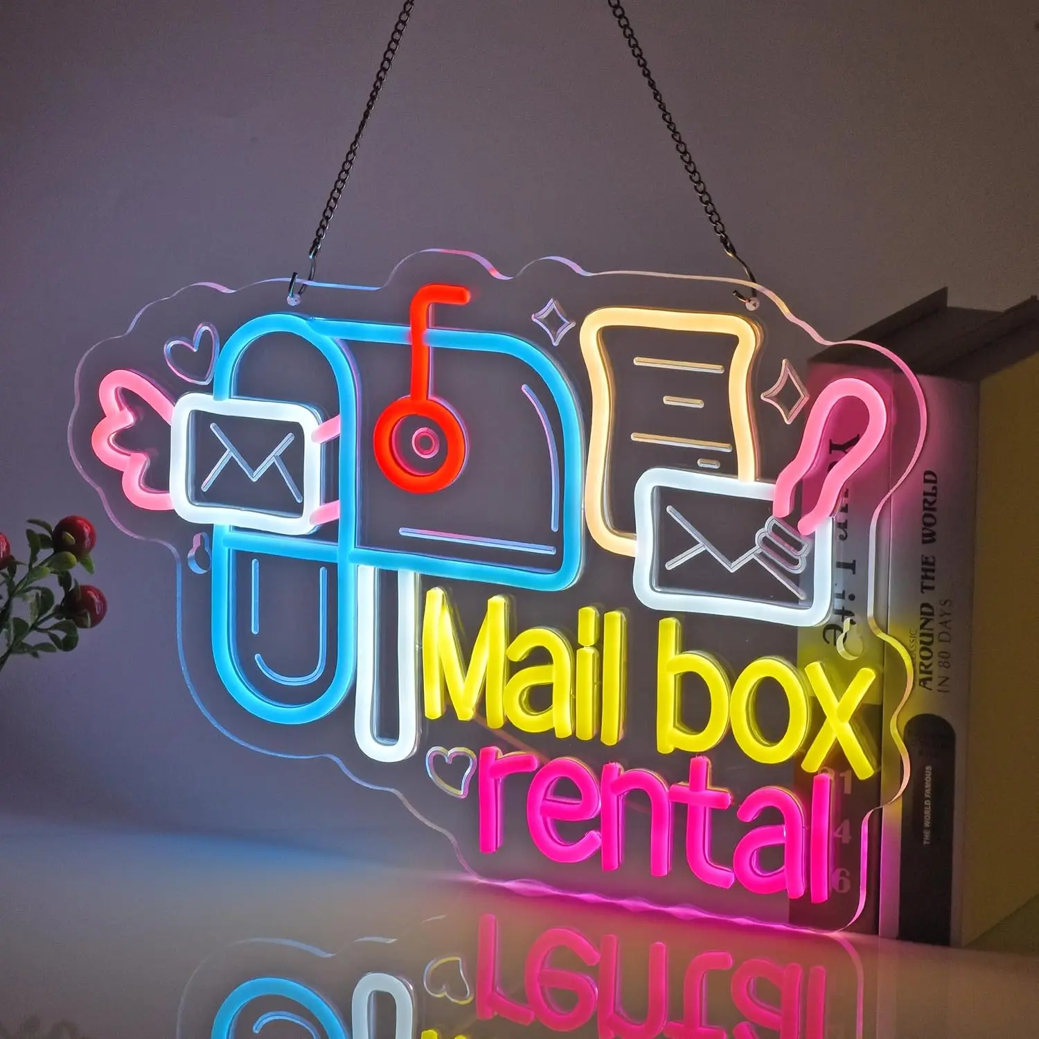 Неоновая вывеска «Аренда почто – обзор и цена Commercial Printing And Mailing