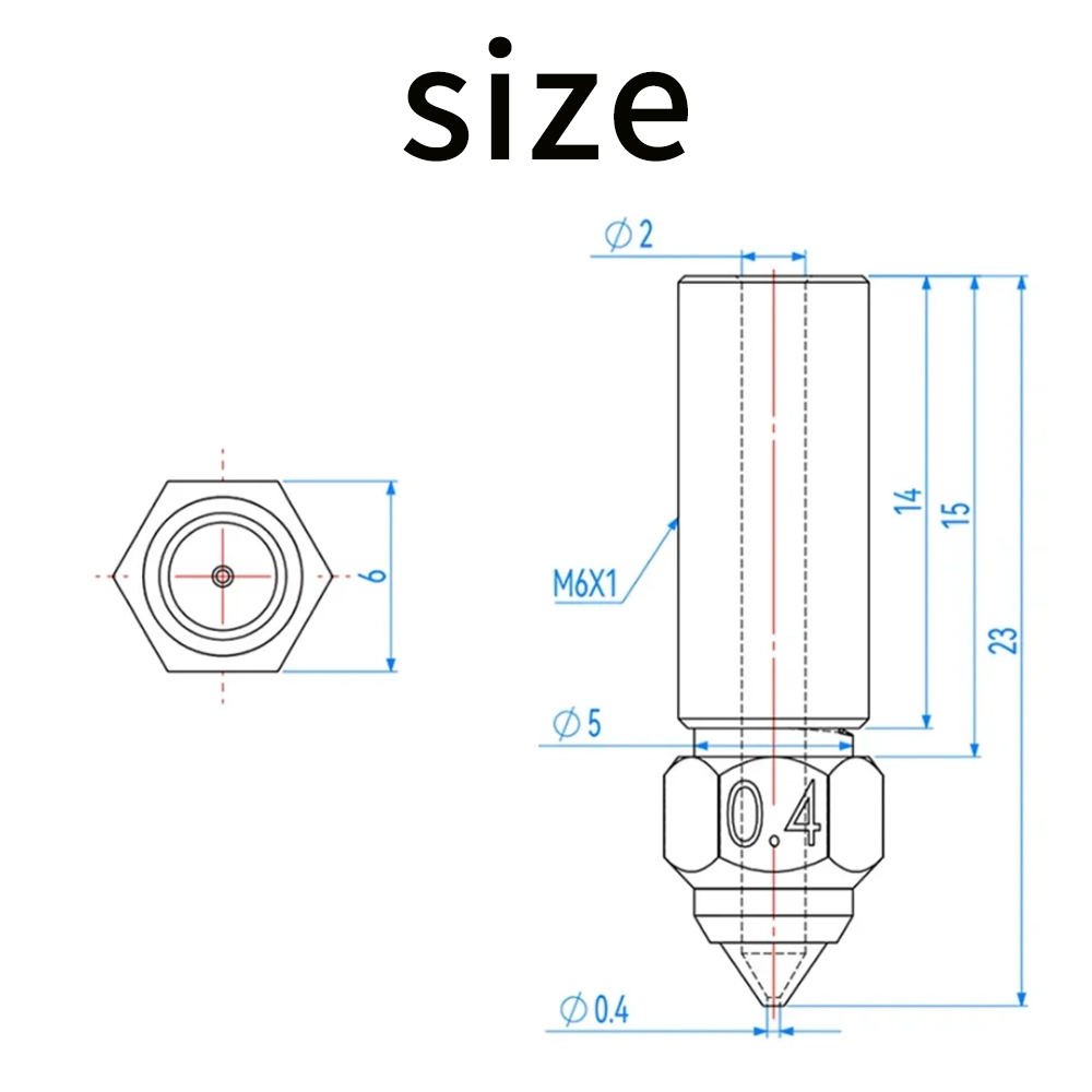 Медные насадки 0,3/0,4/0,6/0,8 – обзор и цена Creality Printer K1